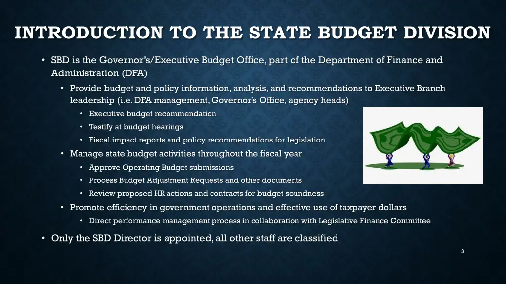introduction to the state budget division