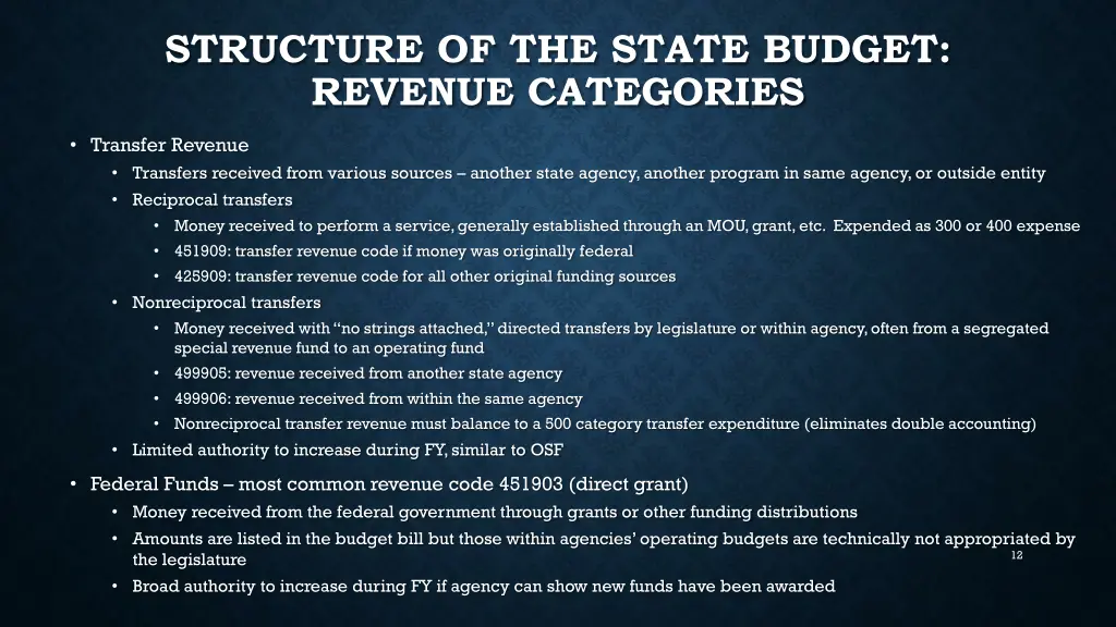 structure of the state budget revenue categories 1