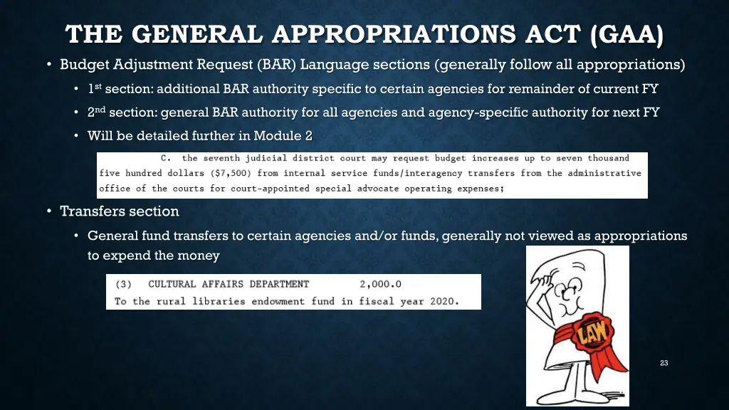 the general appropriations act gaa budget