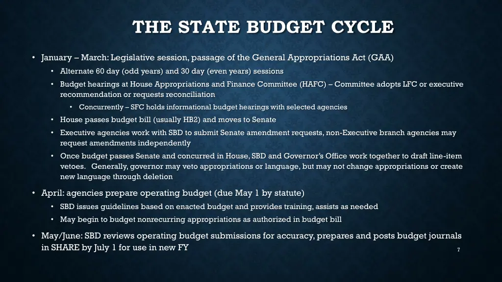 the state budget cycle 1
