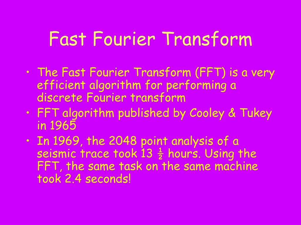 fast fourier transform