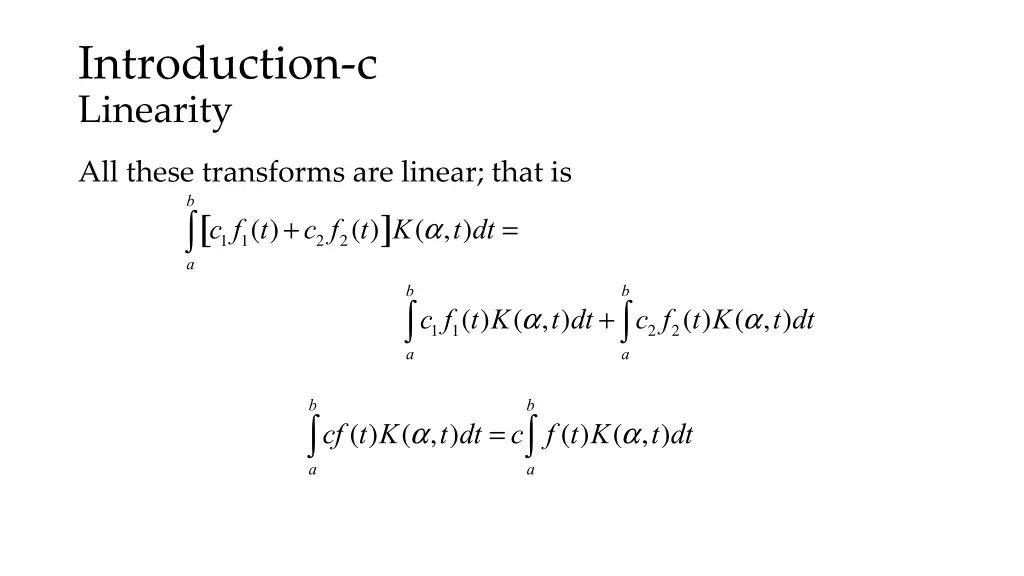 introduction c linearity