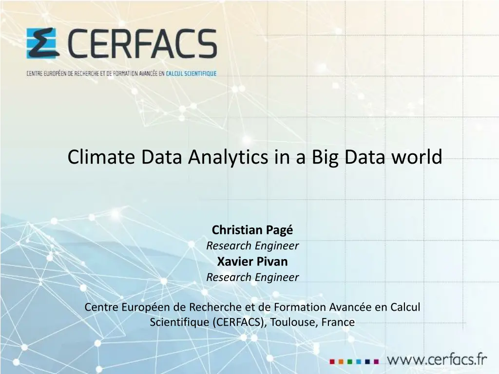 climate data analytics in a big data world