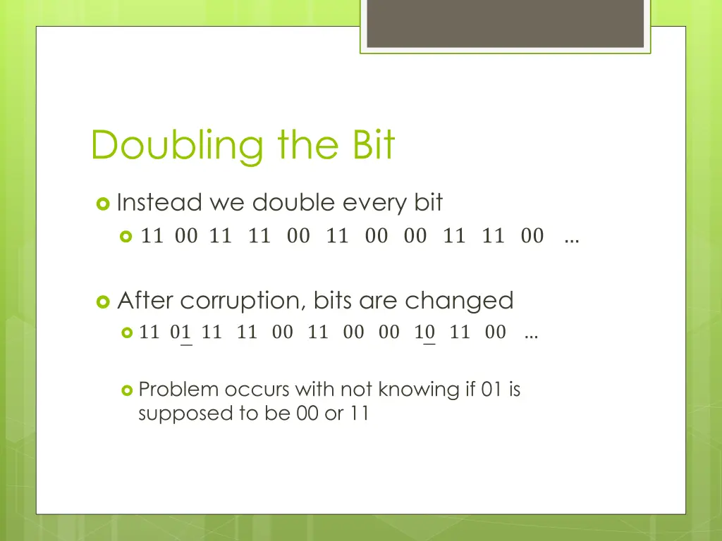 doubling the bit