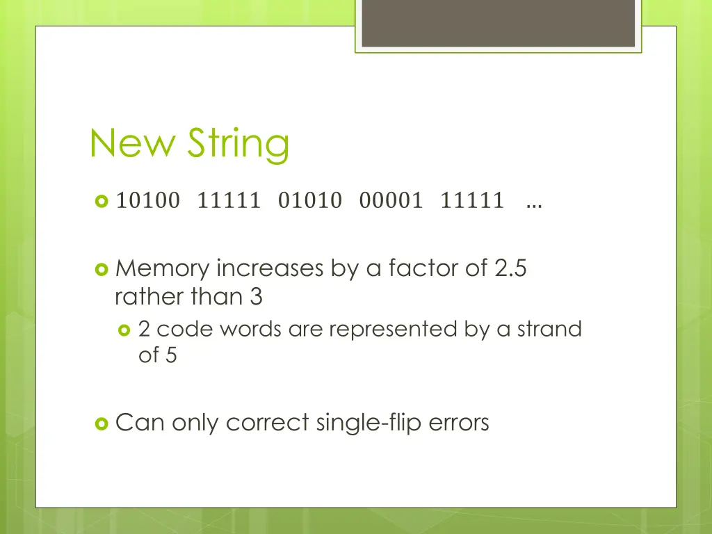 new string