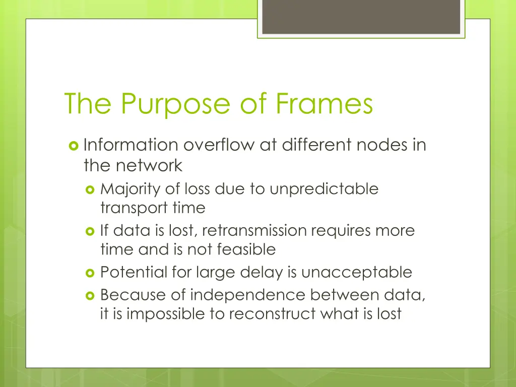 the purpose of frames