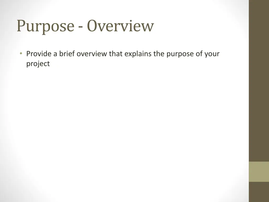 purpose overview