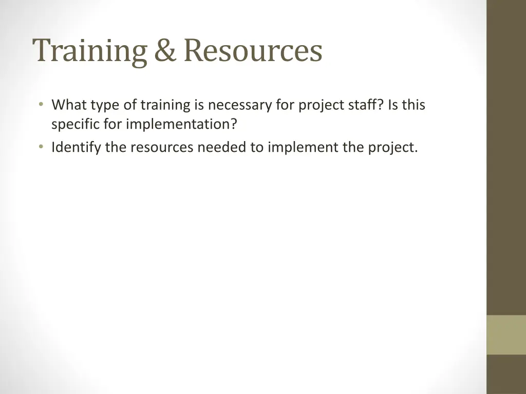 training resources