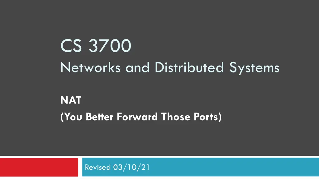 cs 3700 networks and distributed systems