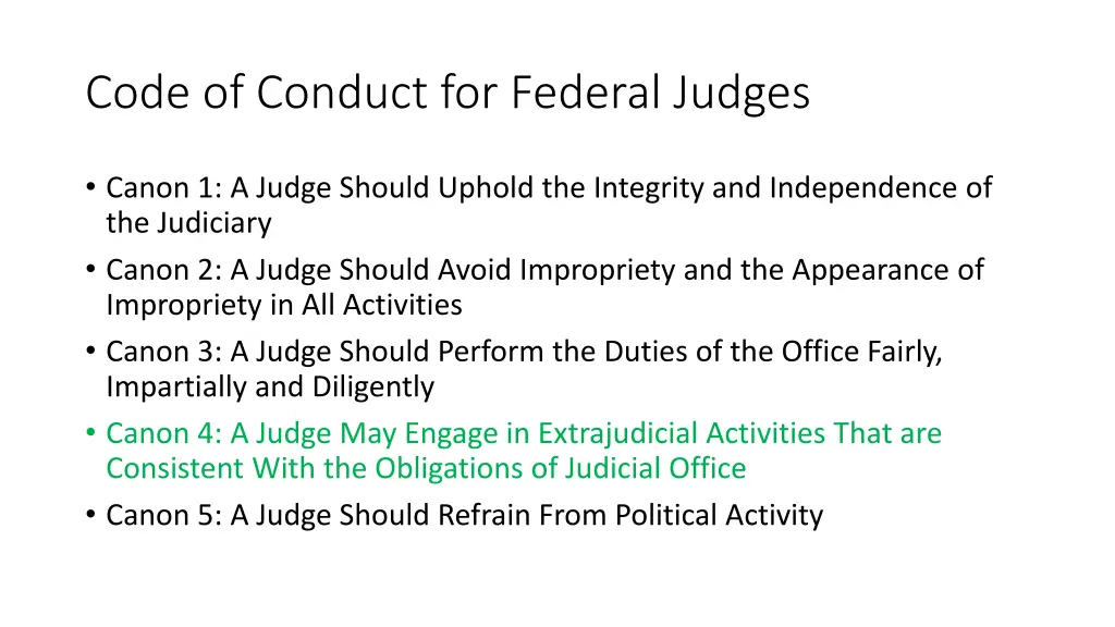 code of conduct for federal judges