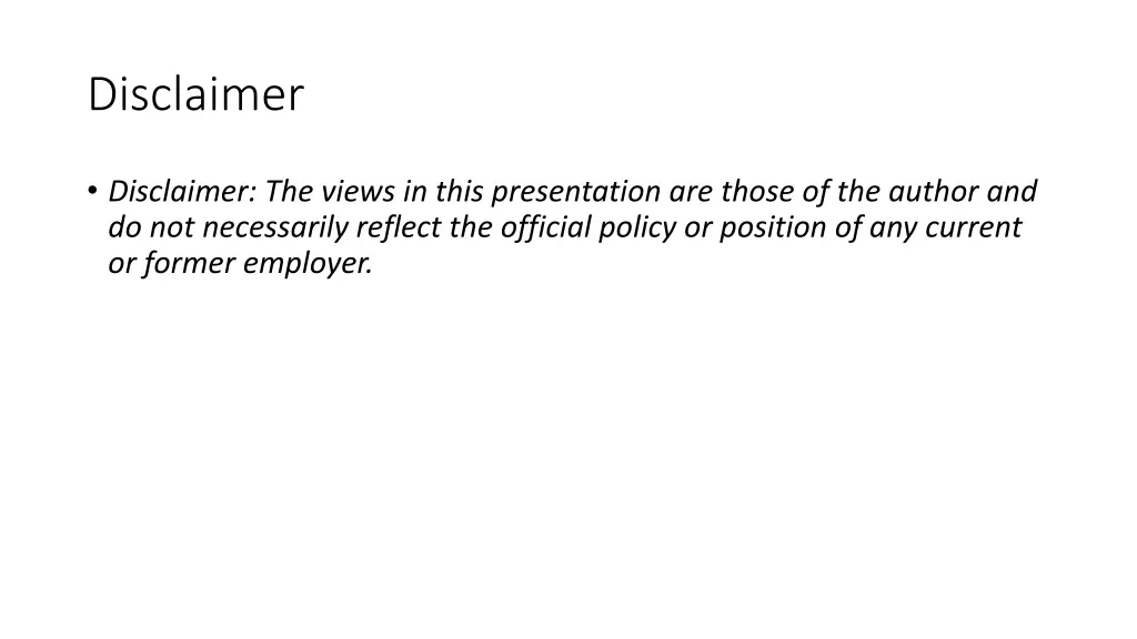 disclaimer