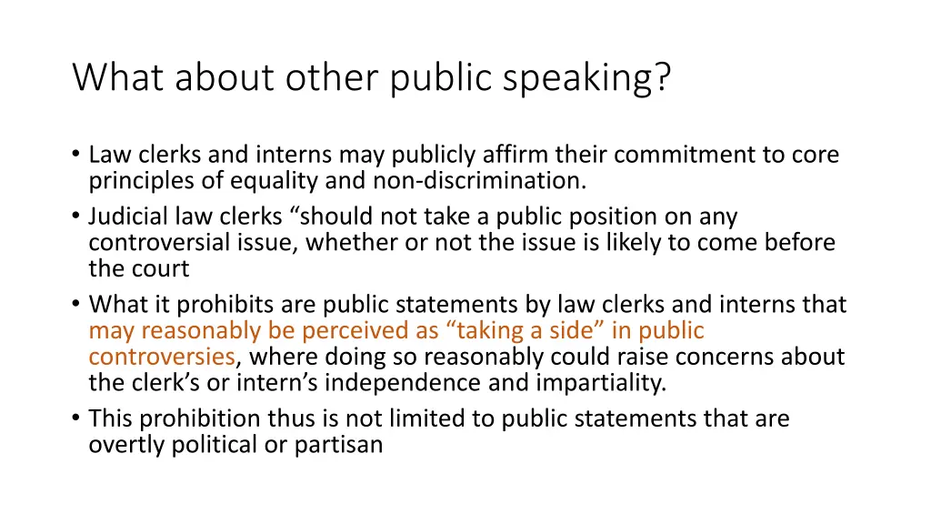 what about other public speaking