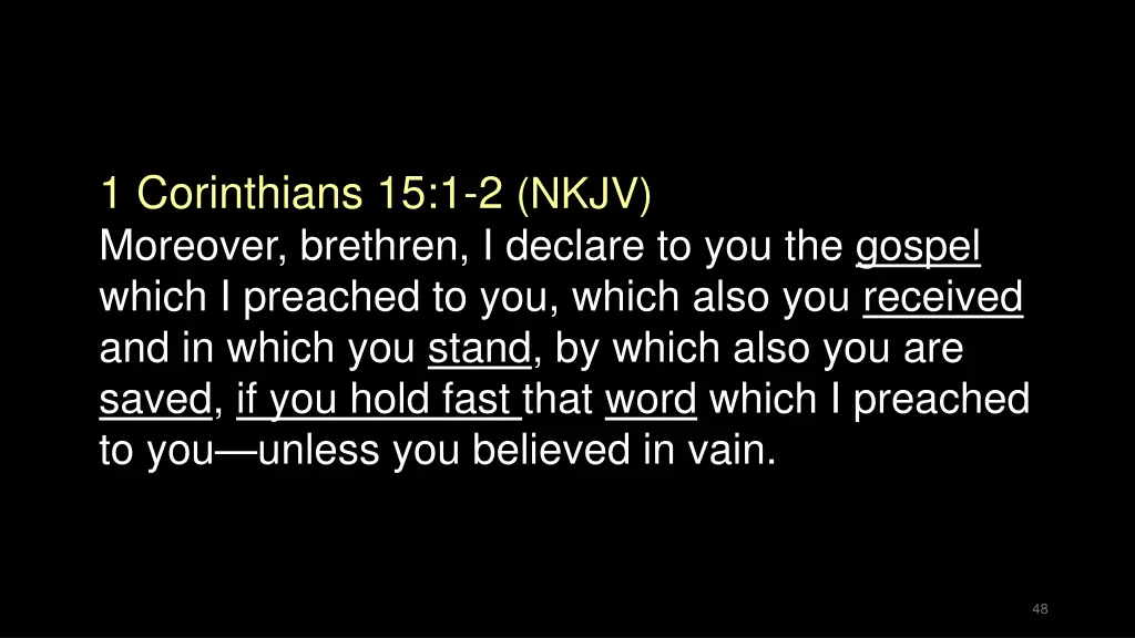 1 corinthians 15 1 2 nkjv moreover brethren