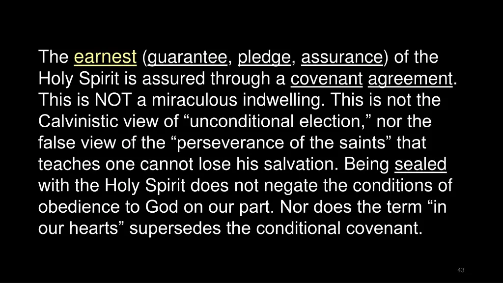 the earnest guarantee pledge assurance