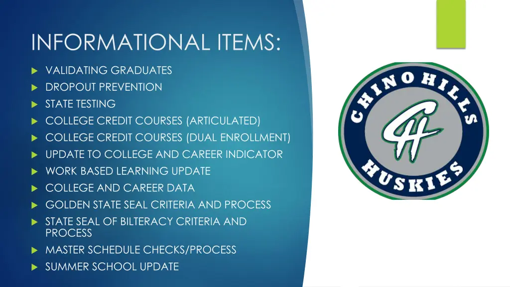 informational items