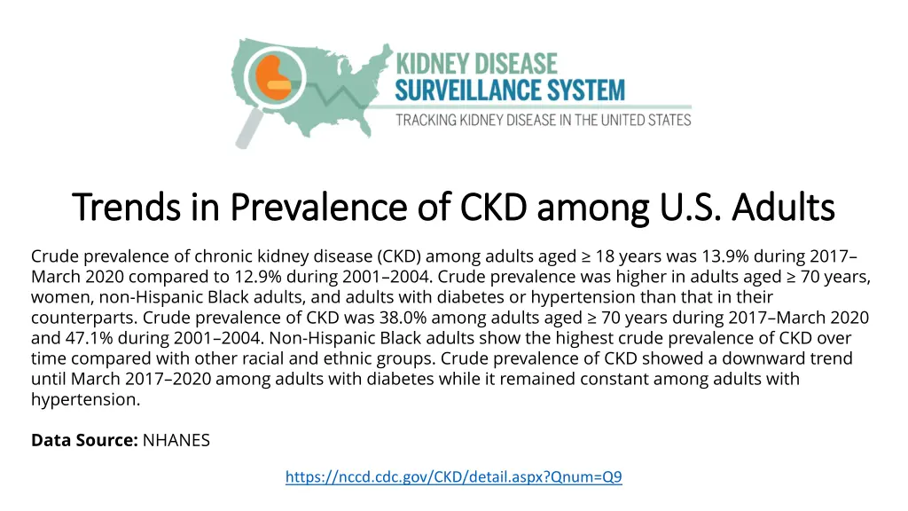 trends in prevalence of ckd among u s adults