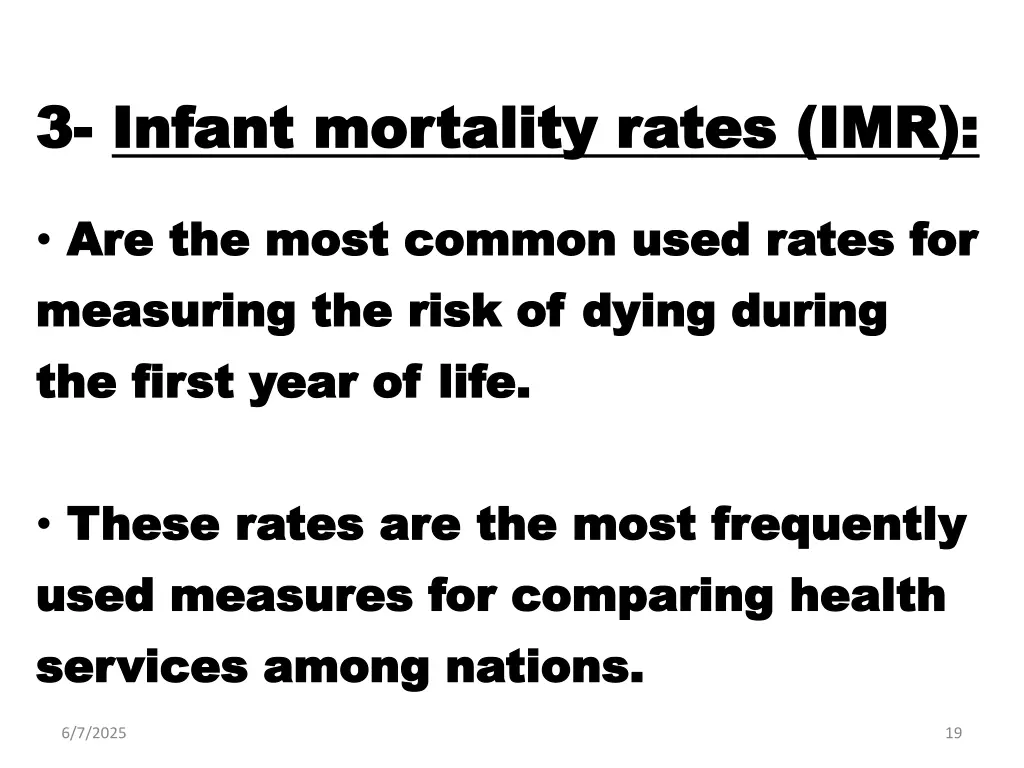 3 3 infant mortality rates imr infant mortality