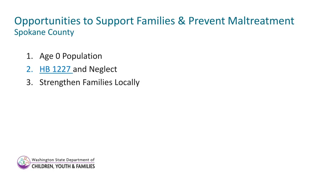 opportunities to support families prevent
