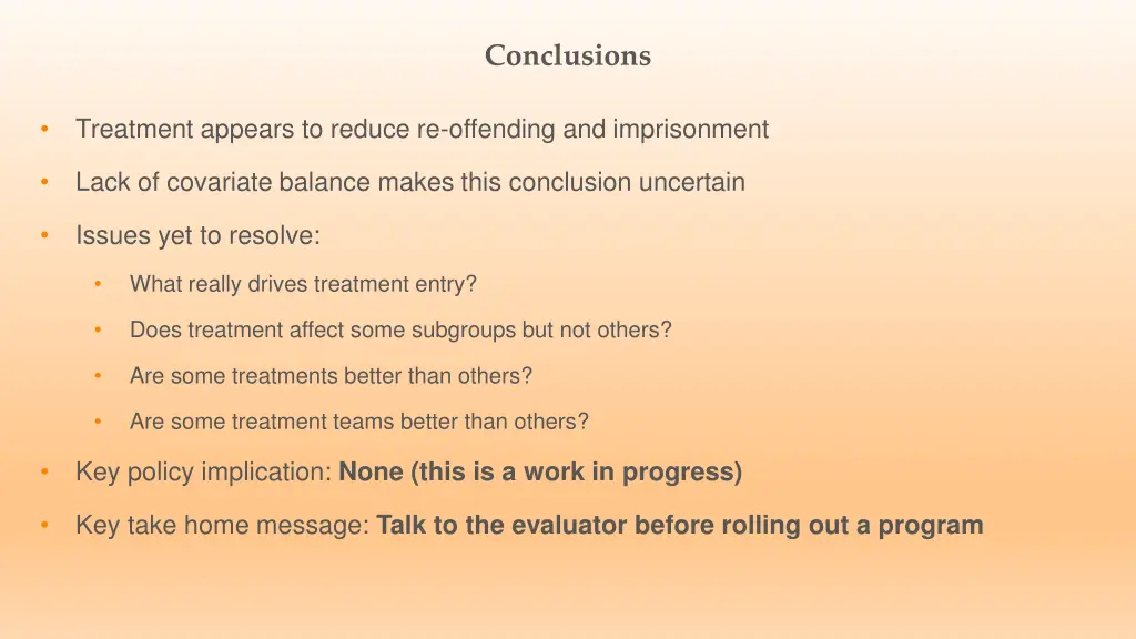 conclusions