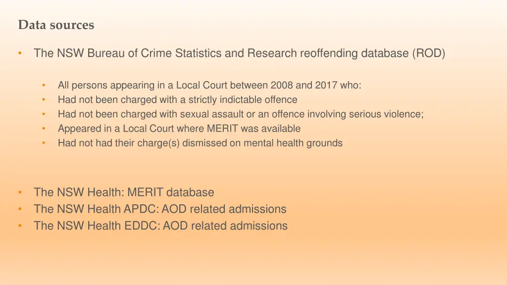 data sources