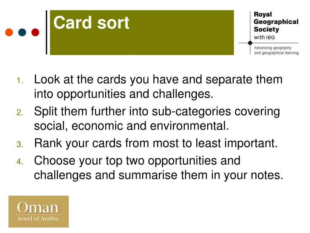 card sort