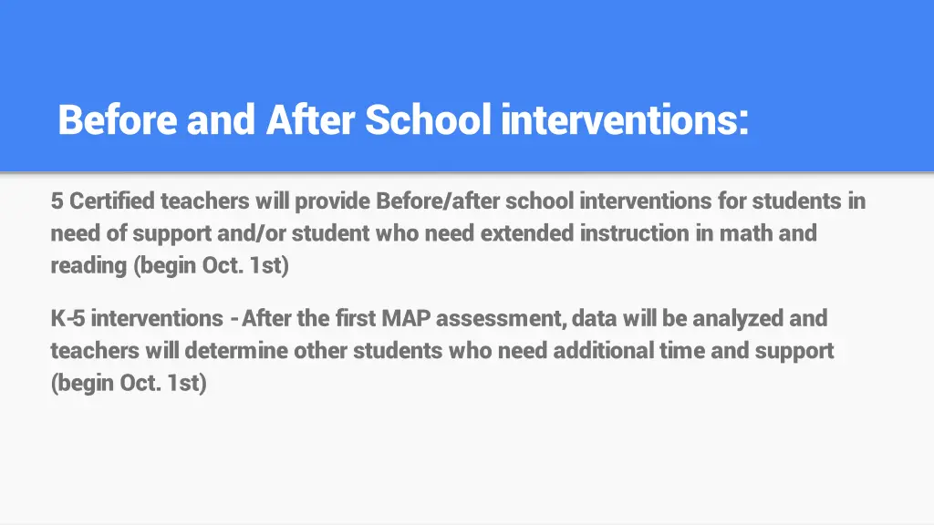 before and after school interventions