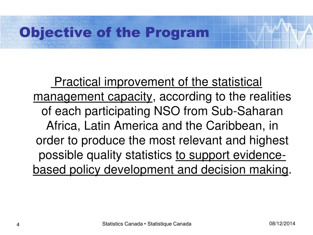 objective of the program
