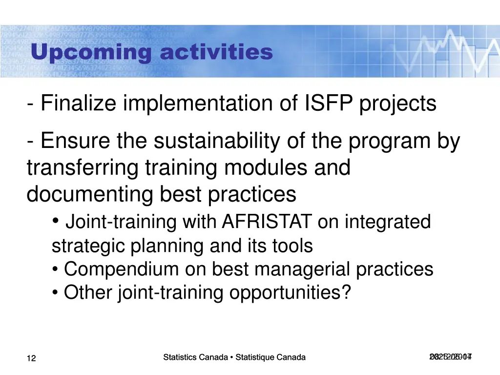 upcoming activities