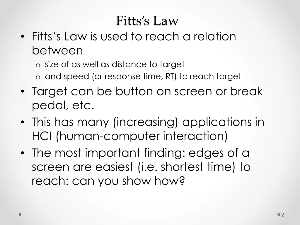 fitts s law