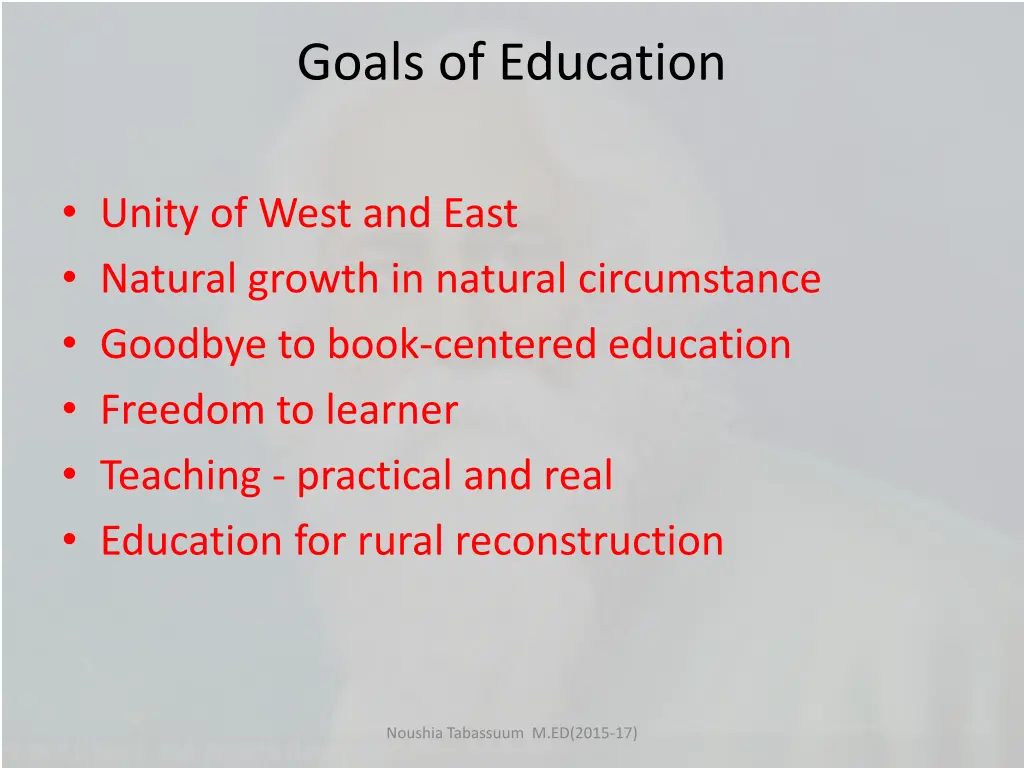 goals of education