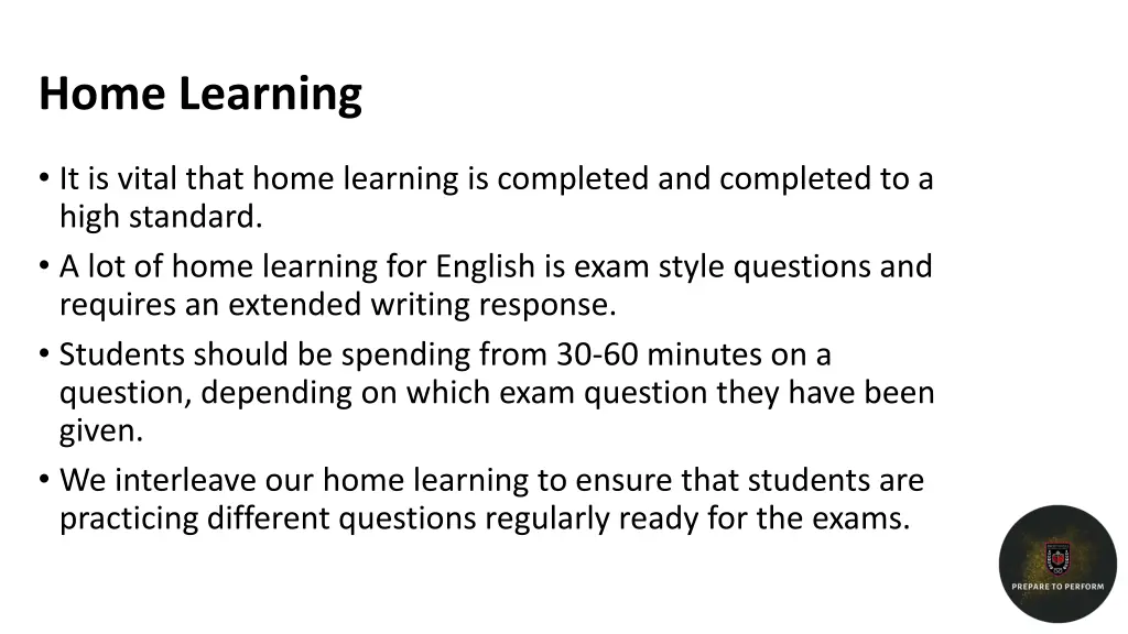 home learning