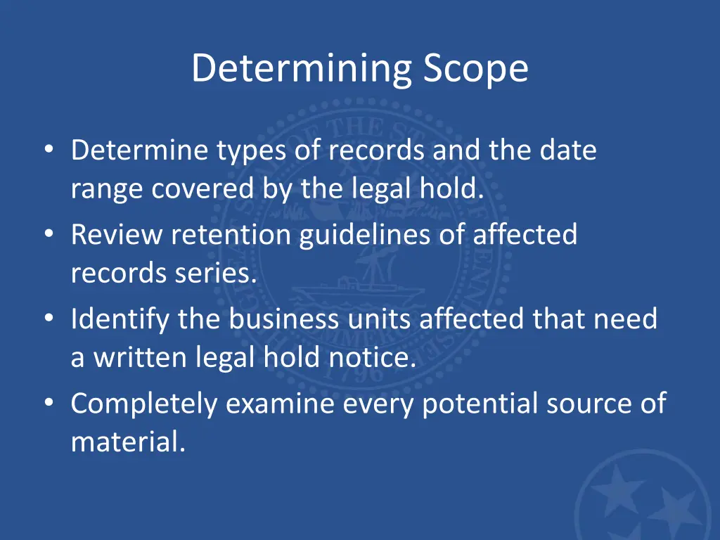 determining scope