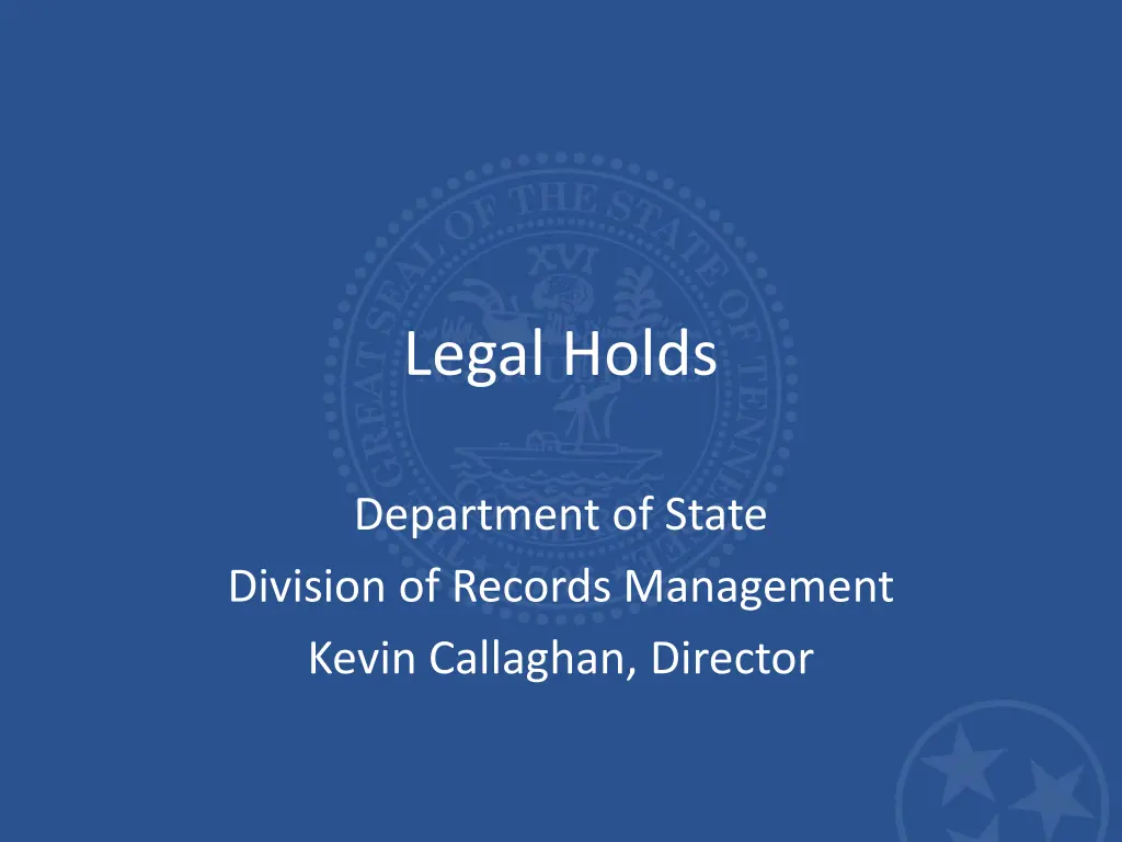 legal holds
