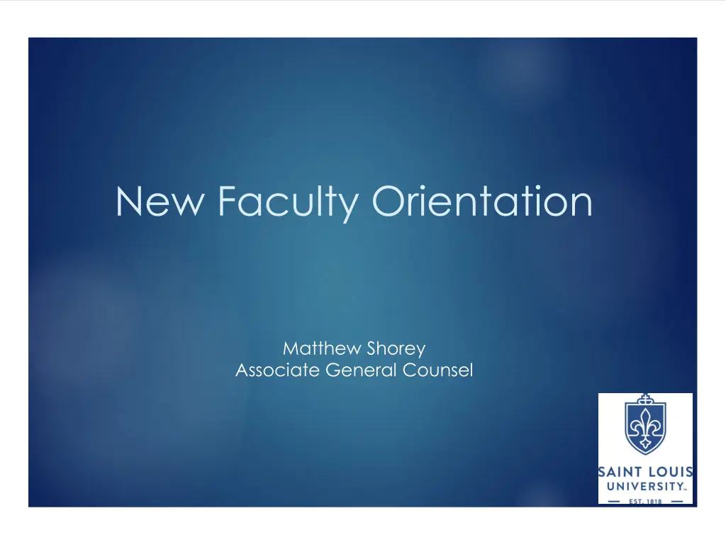 new faculty orientation