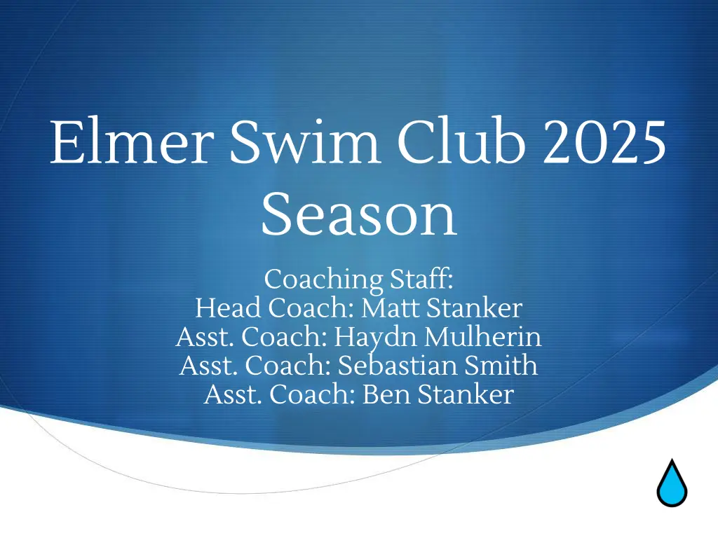 elmer swim club 2025 season coaching staff head