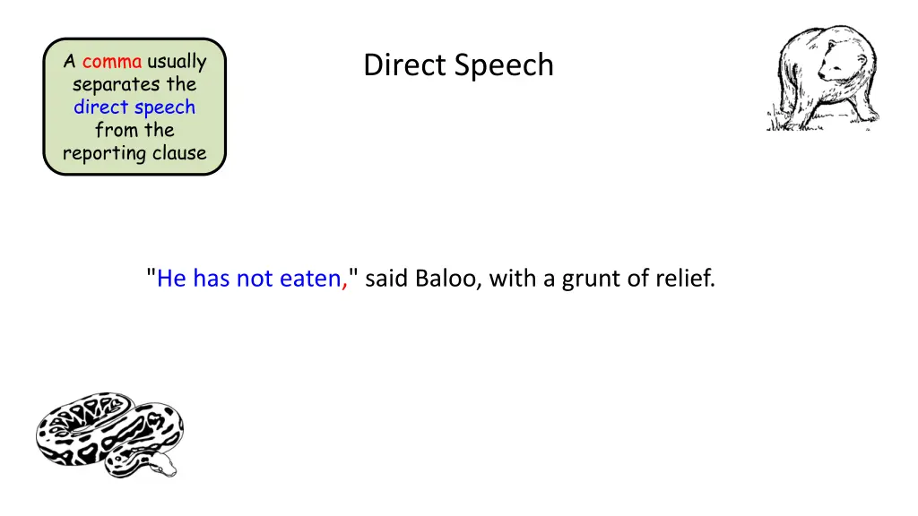 a comma usually separates the direct speech from 1