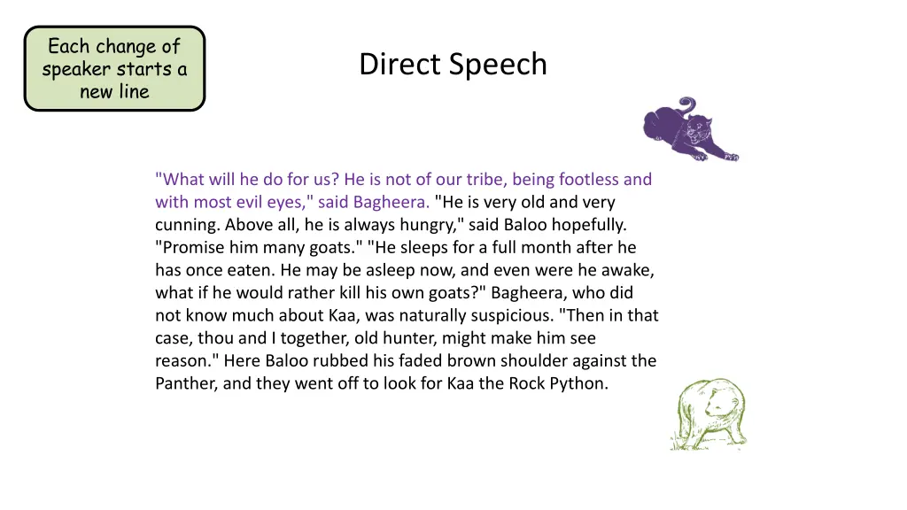 each change of speaker starts a new line 1