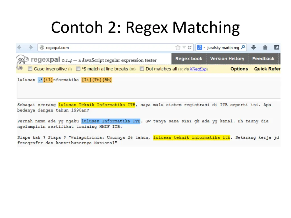 contoh 2 regex matching