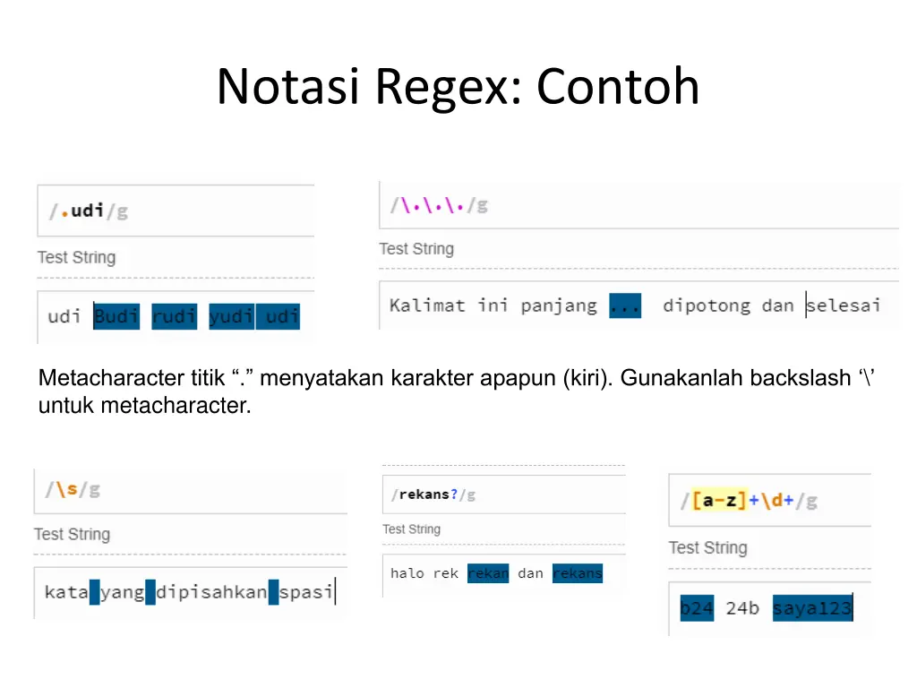 notasi regex contoh