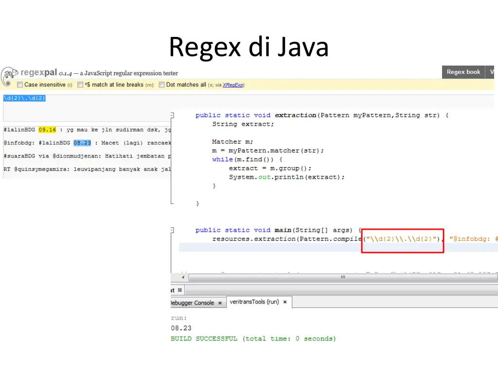 regex di java