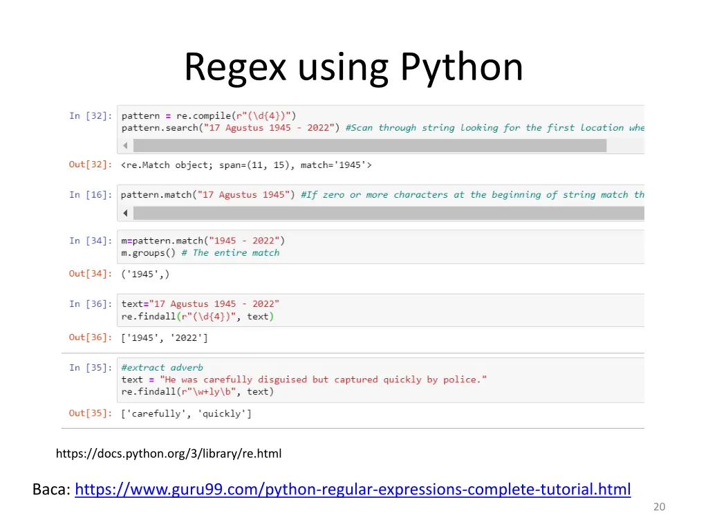 regex using python 4
