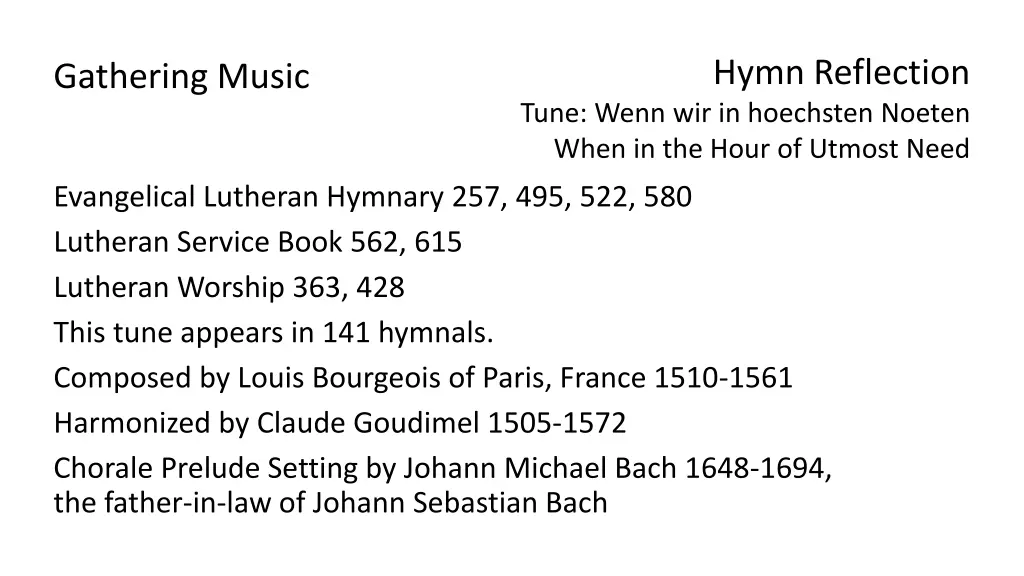 hymn reflection