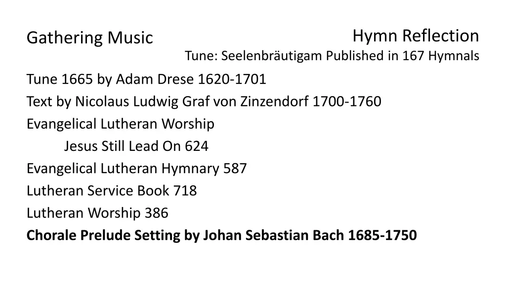hymn reflection