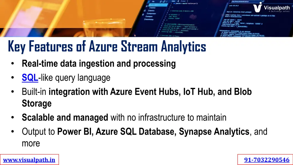 key features of azure stream analytics real time