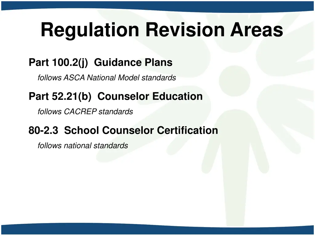regulation revision areas
