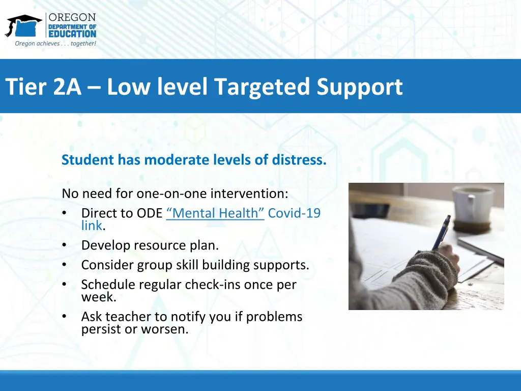 tier 2a low level targeted support