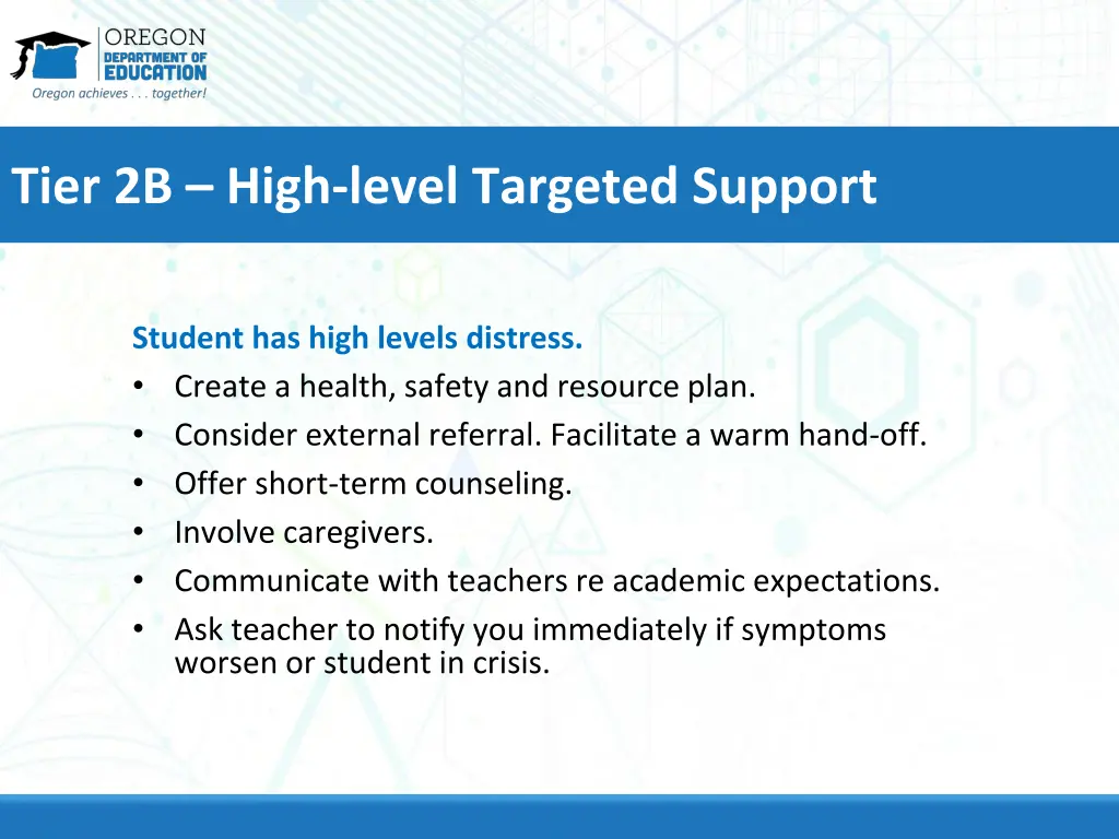 tier 2b high level targeted support