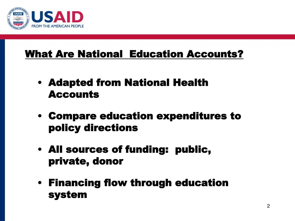 what are national education accounts what