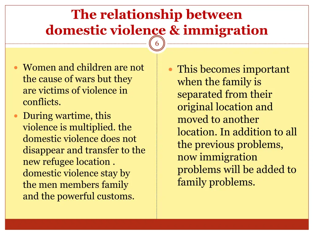 the relationship between domestic violence