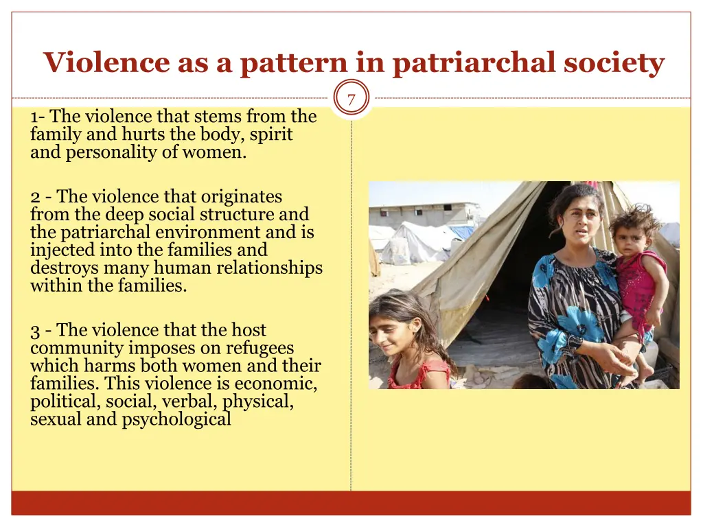 violence as a pattern in patriarchal society